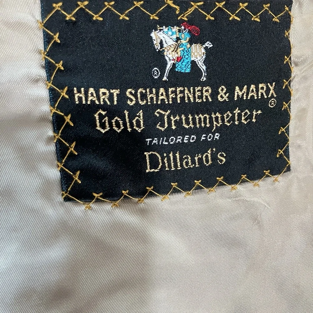 Hart Schaffner Marx Gold Trumpeter 100% Cashmere Sport Coat Blazer 44L Tan
